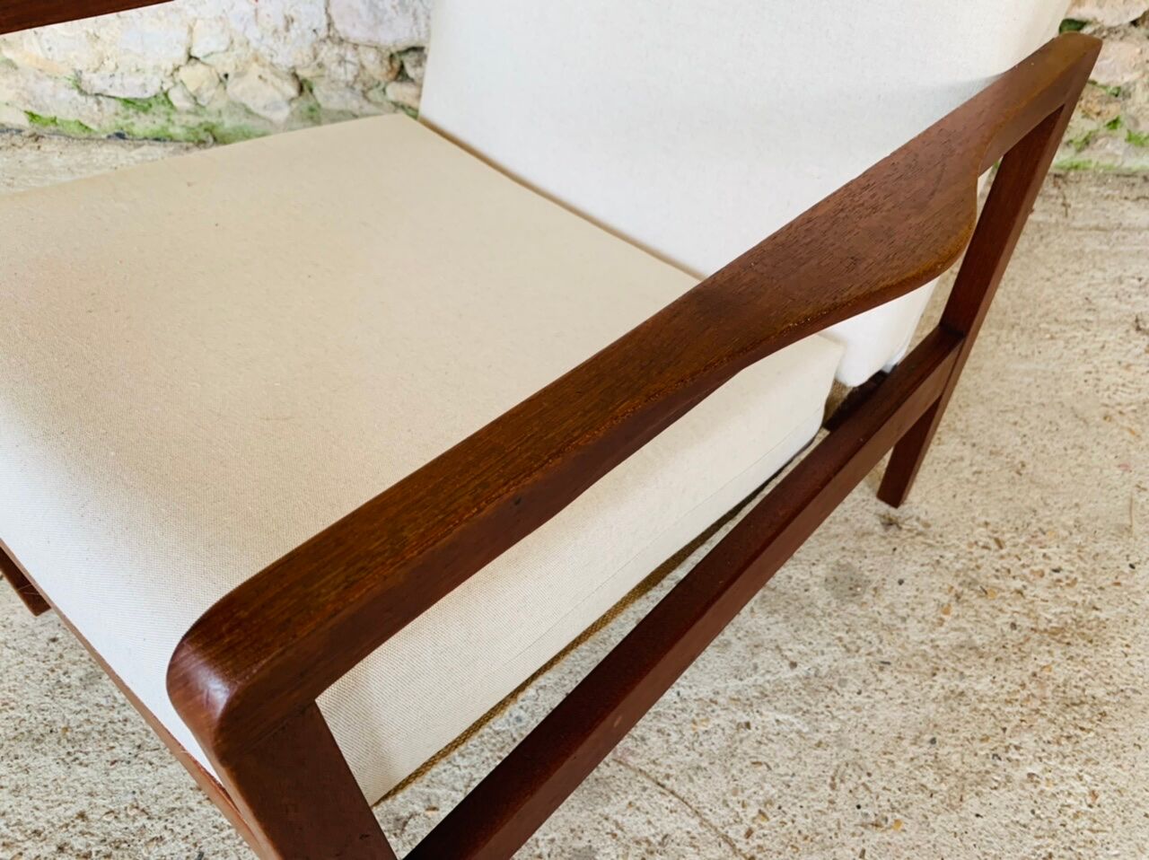 Vintage Scandinavian Teak Armchair, Circa 60's