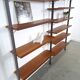 Mid Century Olof Pira Zweden teak modulair LP wandsysteem