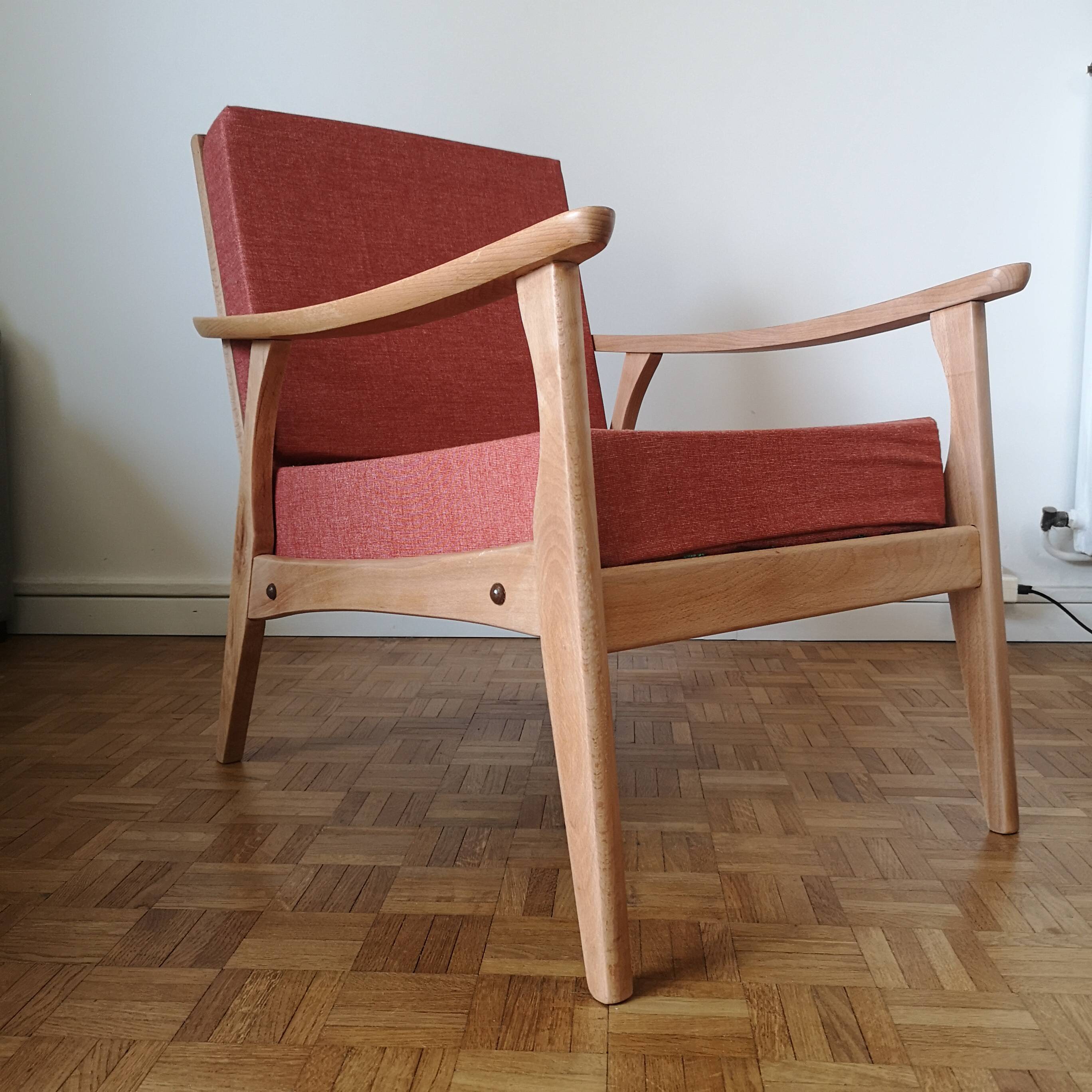 Fauteuil scandinave vintage 1950 1960