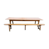 Farm table and bench