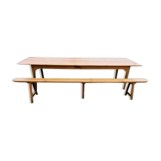 Farm table and bench