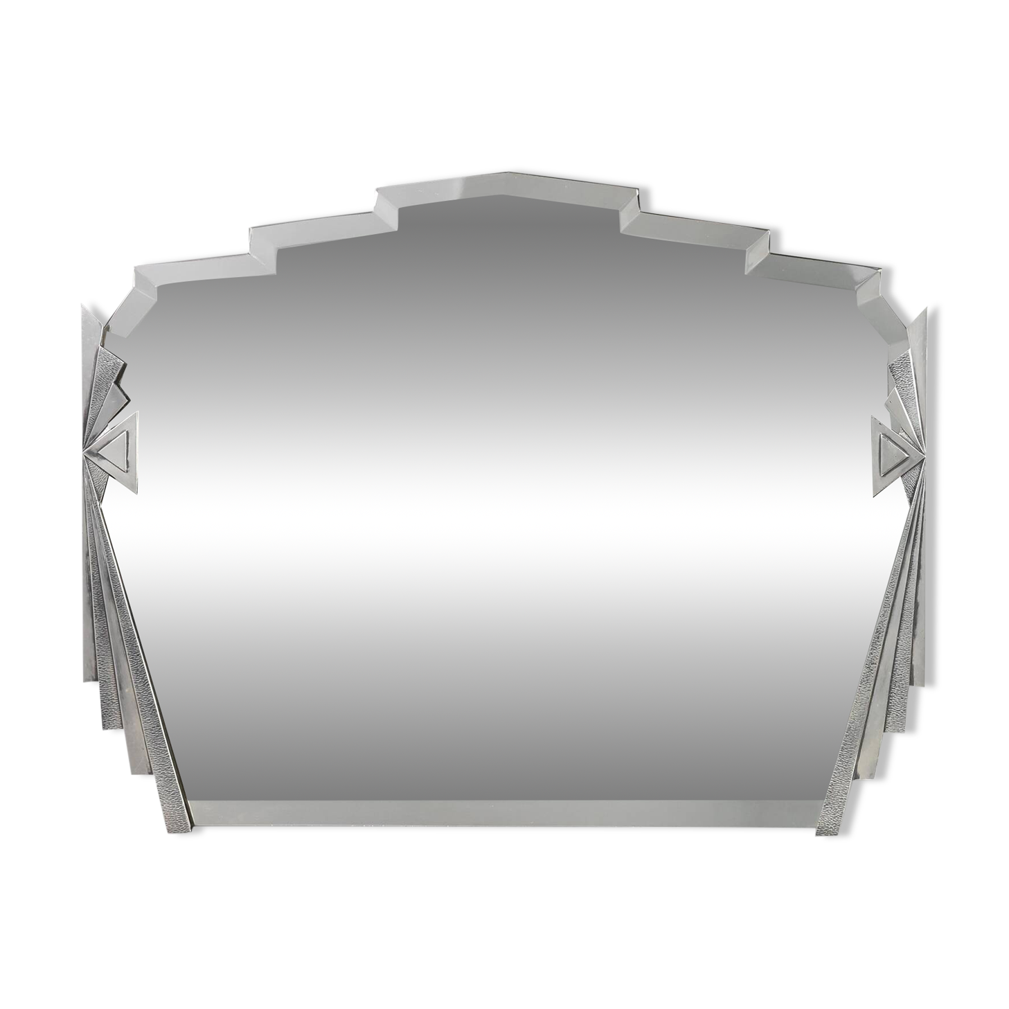 Art Deco Wall Mirror with Emiel Matthijssens Label, Belgium ca. 1920