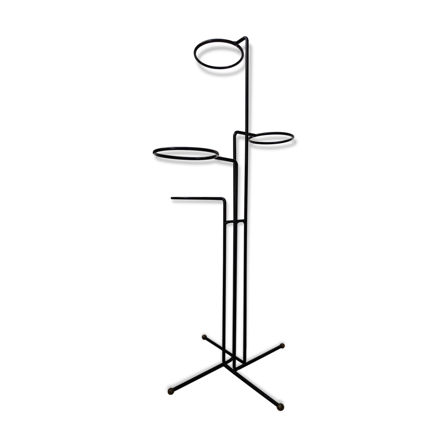 Black iron plant rack 50s