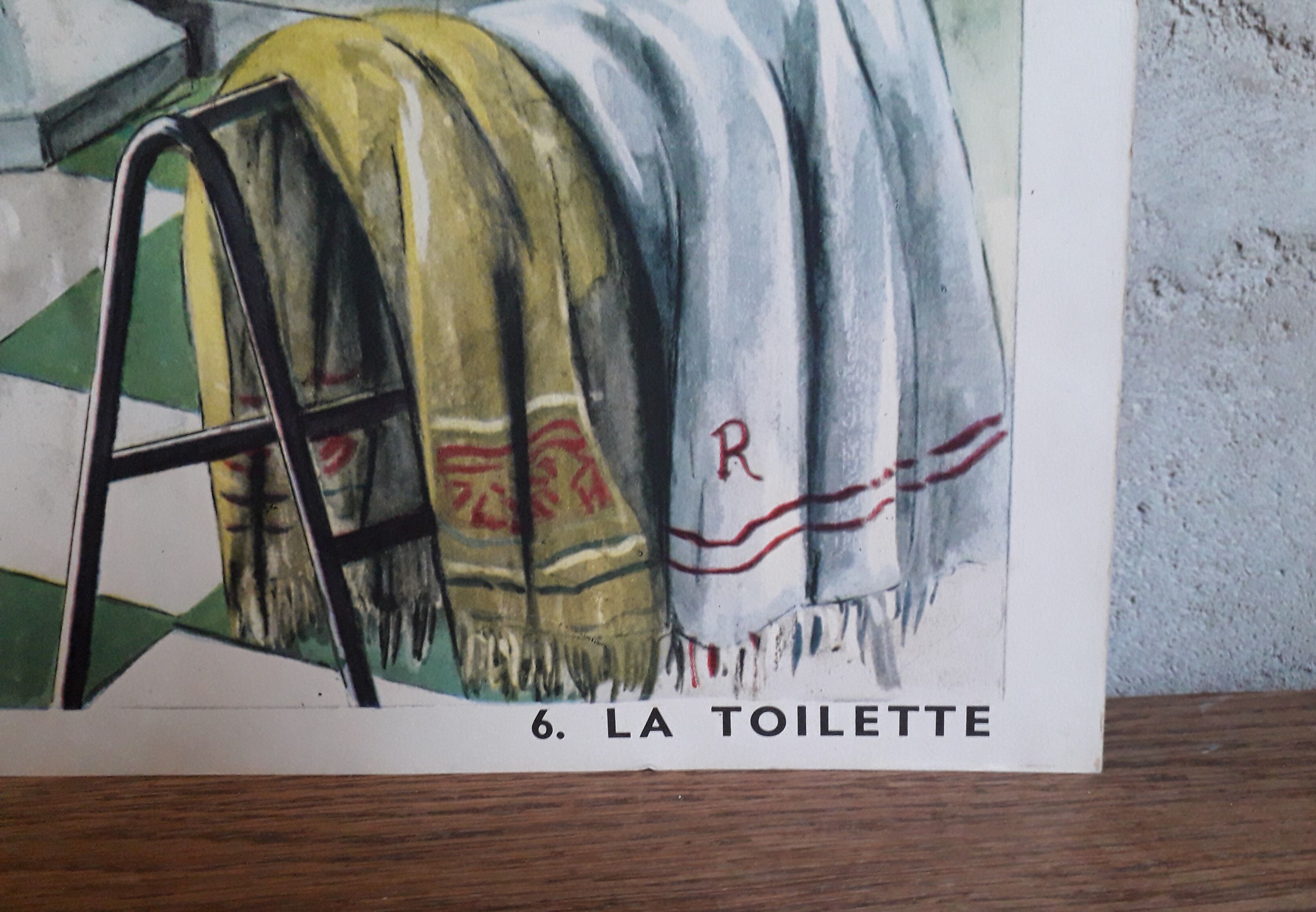 School poster Rossignol 50s editions "at the butcher's house"