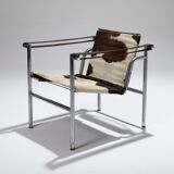 FAUTEUIL EN CUIR LC1, LE CORBUSIER, CASSINA, 1960s