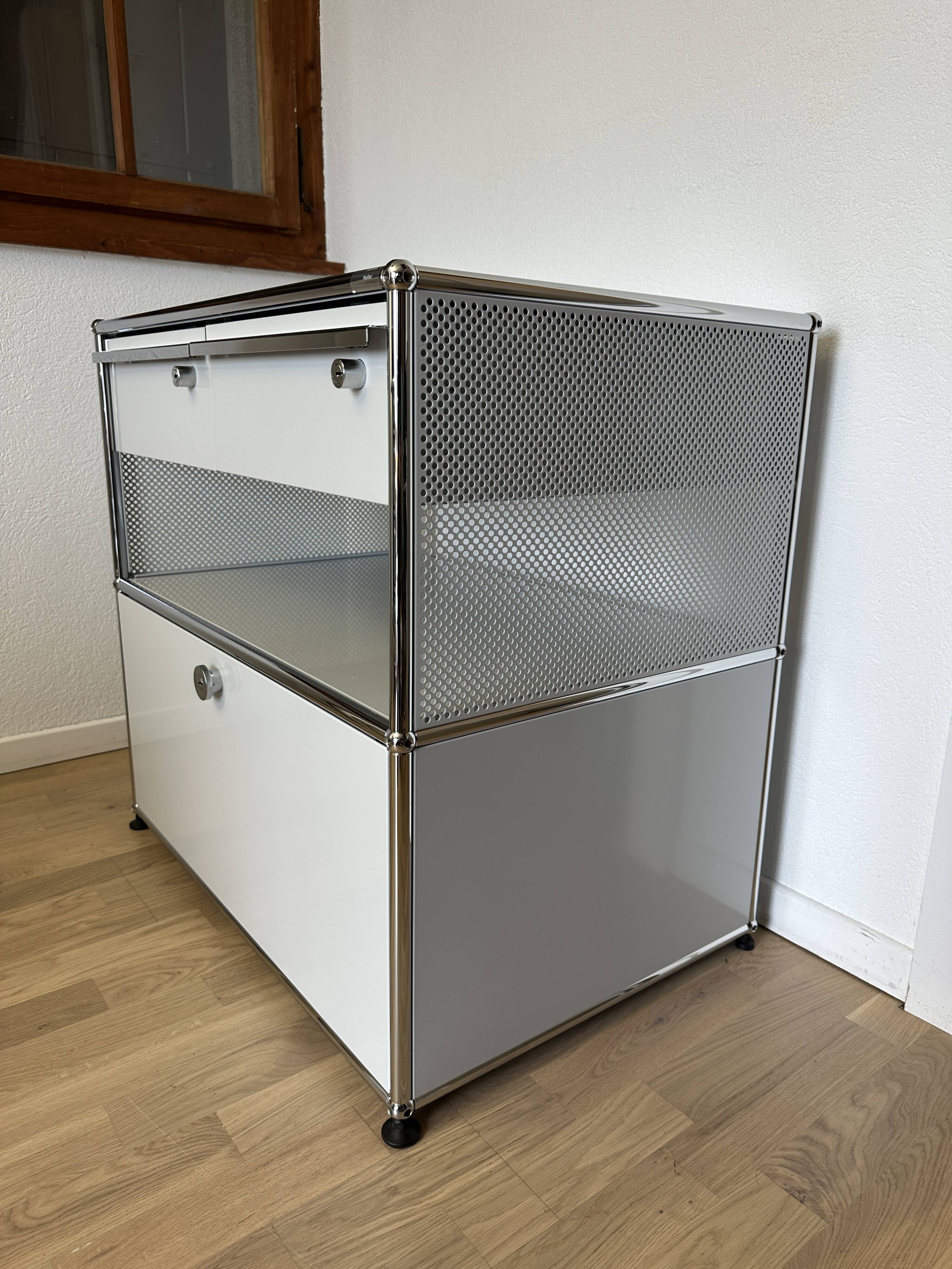 USM Haller chest of drawers in light grey