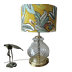 Hollywood Regency style lamp | Chic printed botanical lampshade