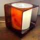 1970 smoked Plexiglas cubic lamp