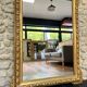 Antique mirror 133cm/96.5cm gilded with gold leaf