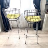 Set of 2 Bertoia bar chairs, Knoll International
