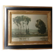 Signed lake landscape painting