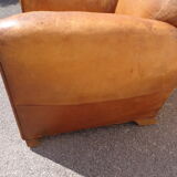 Leather club armchair