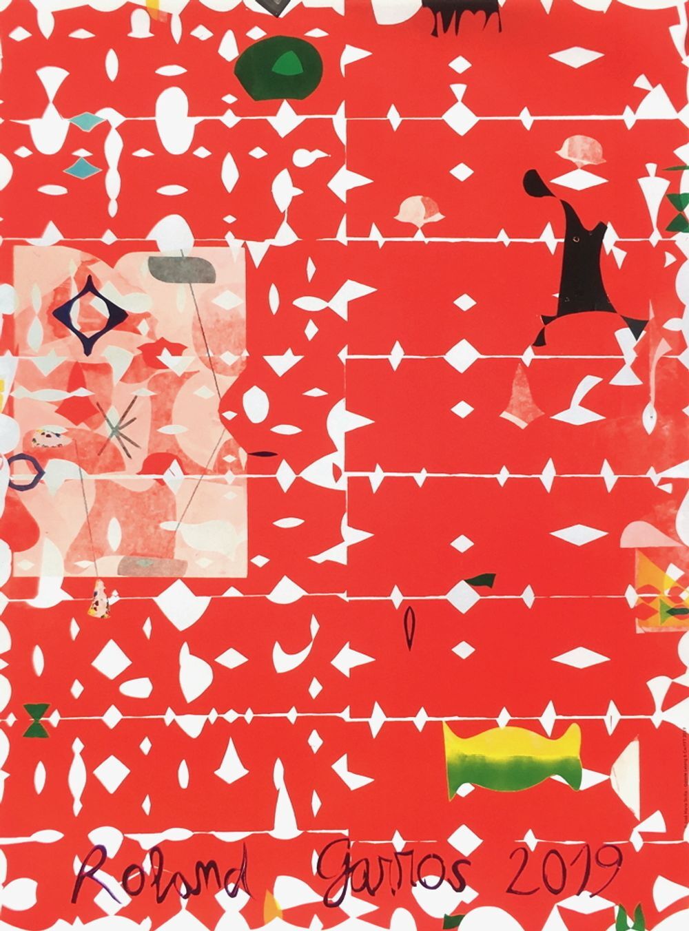 Official poster Roland Garros 2019 by José Maria Sicilia