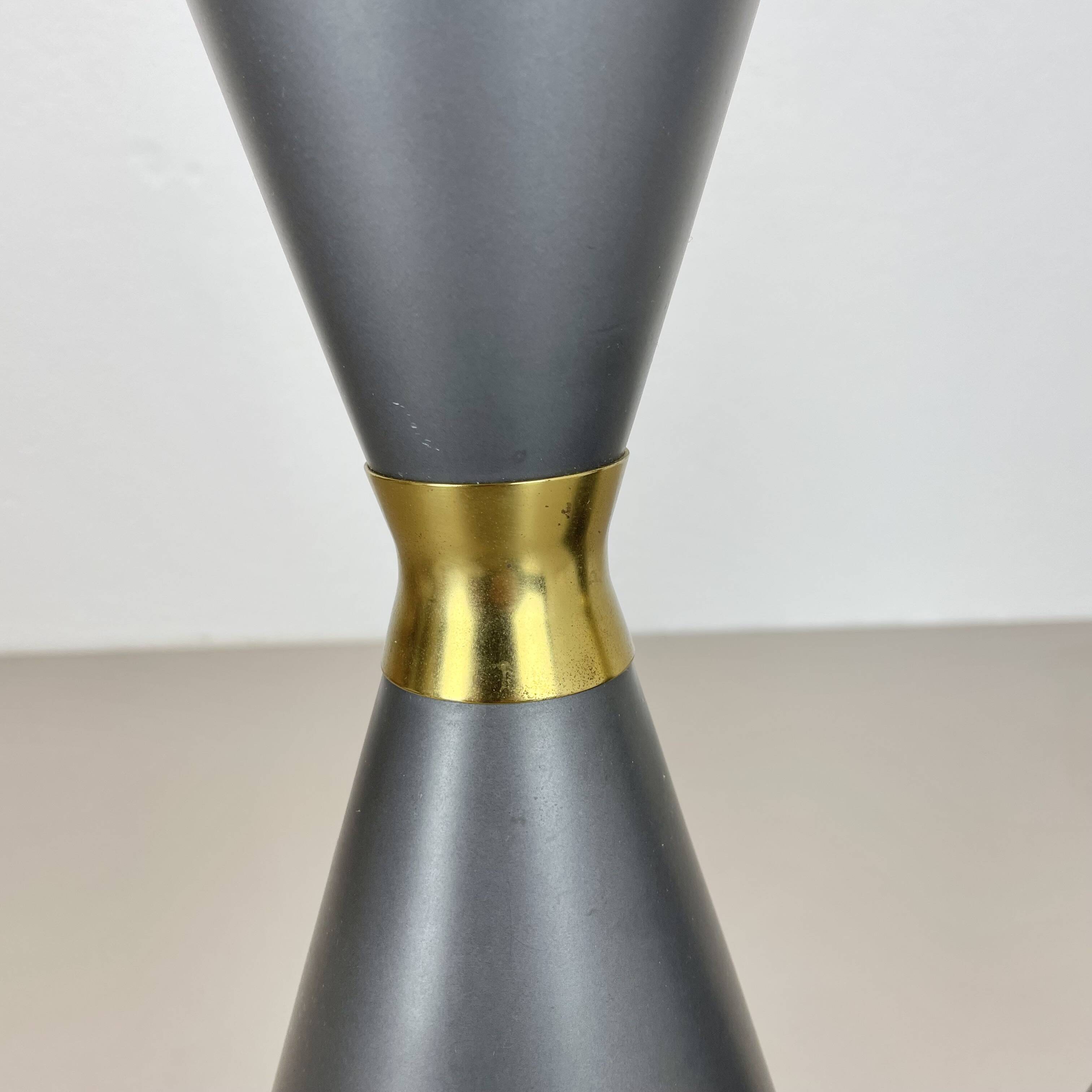 Set of 2 diabolo stilnovo style metal hanging light, bag turgi, switzerland 1950