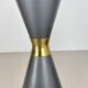 Set of 2 diabolo stilnovo style metal hanging light, bag turgi, switzerland 1950