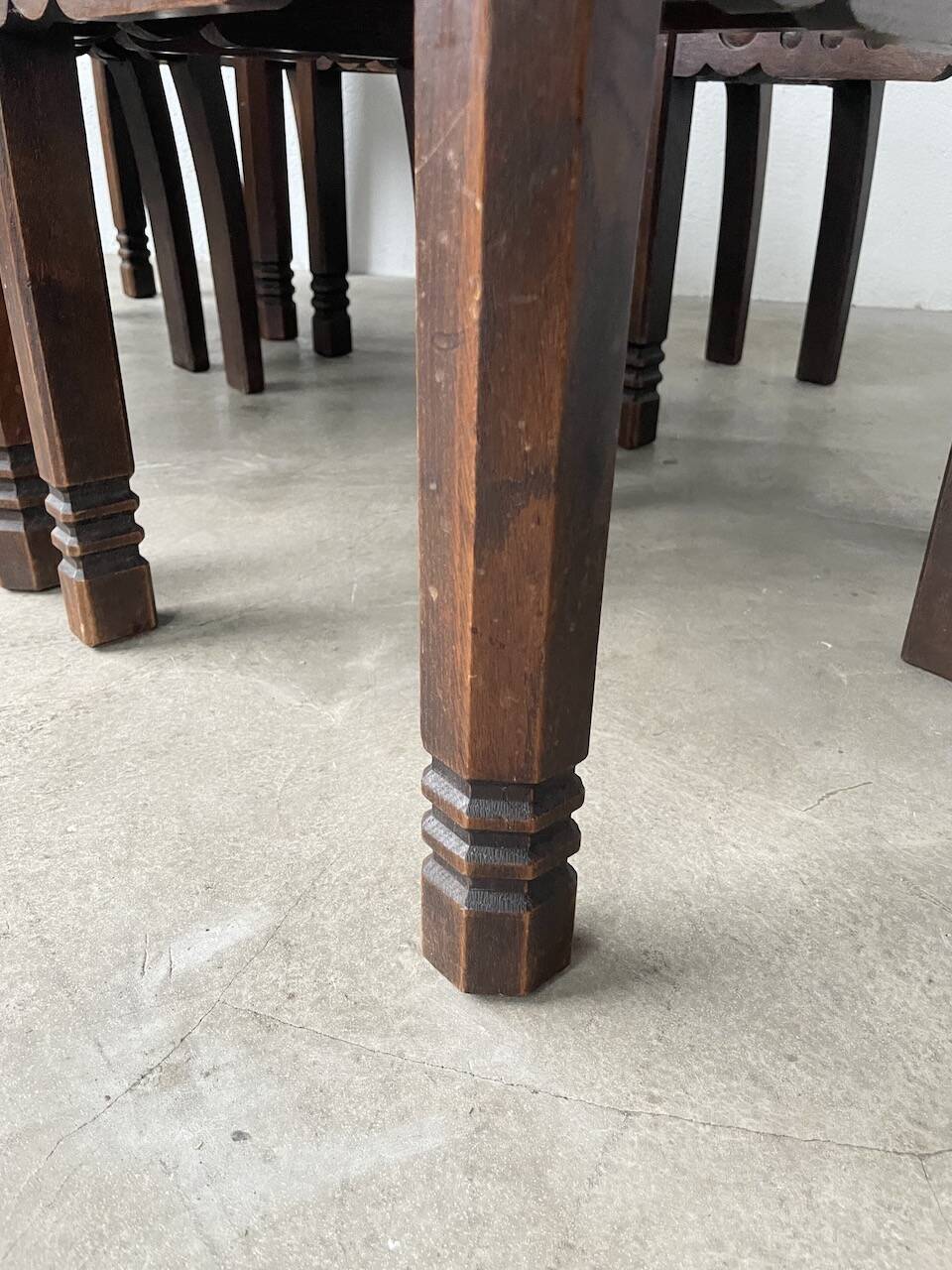 Set of 6 brutalist chairs from the 1940s