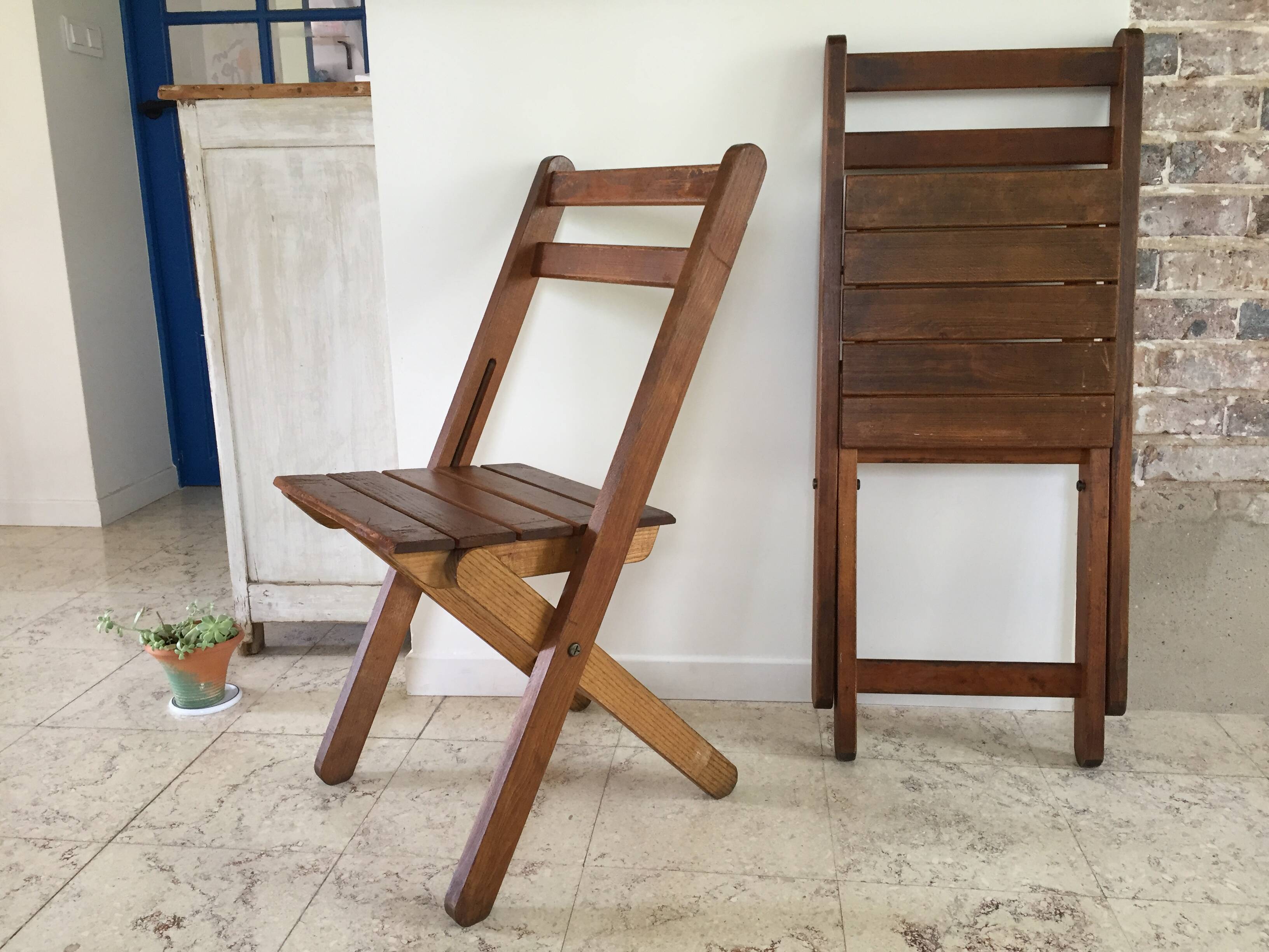 Folding chalet chairs "wood fire"