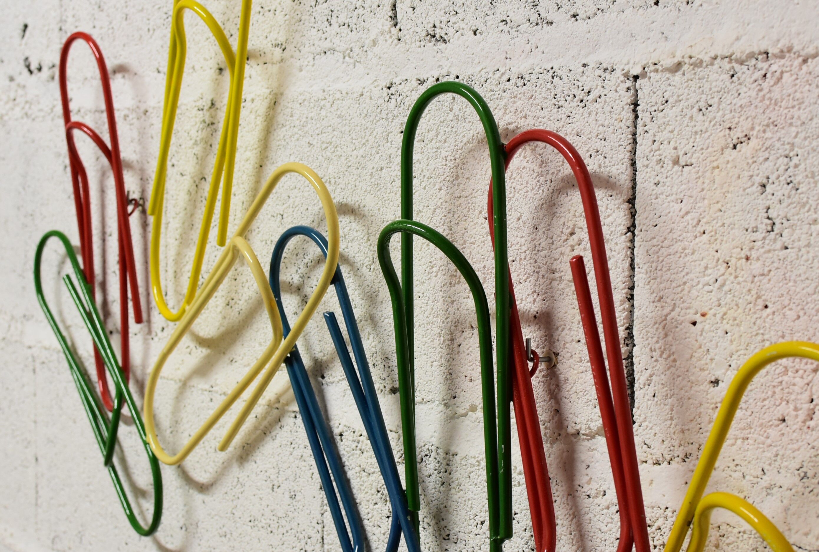 Vintage trombone coat rack.