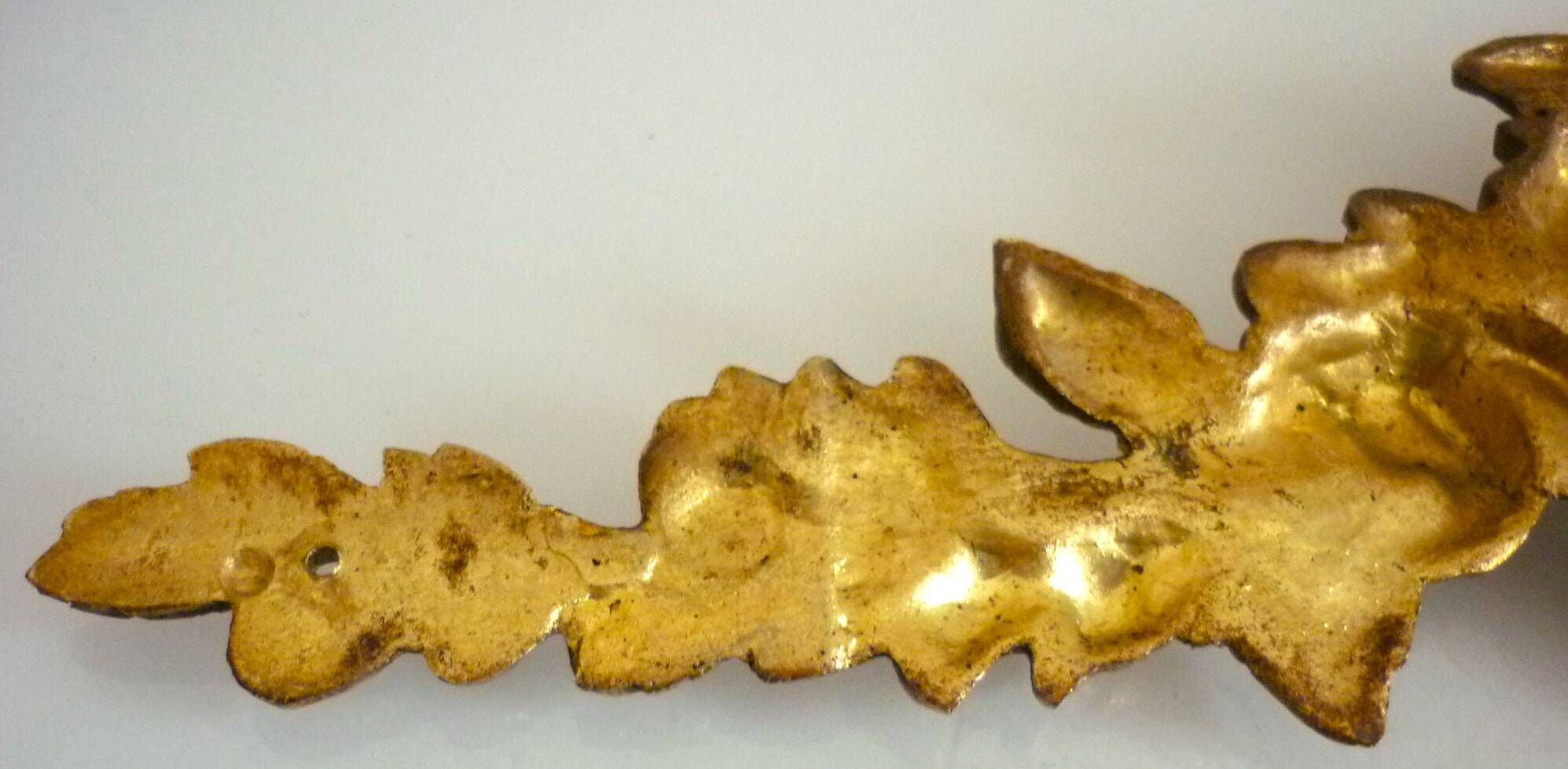 Fronton, bronze doré, ornement pour miroir, meuble, signé Jacquet Grelier