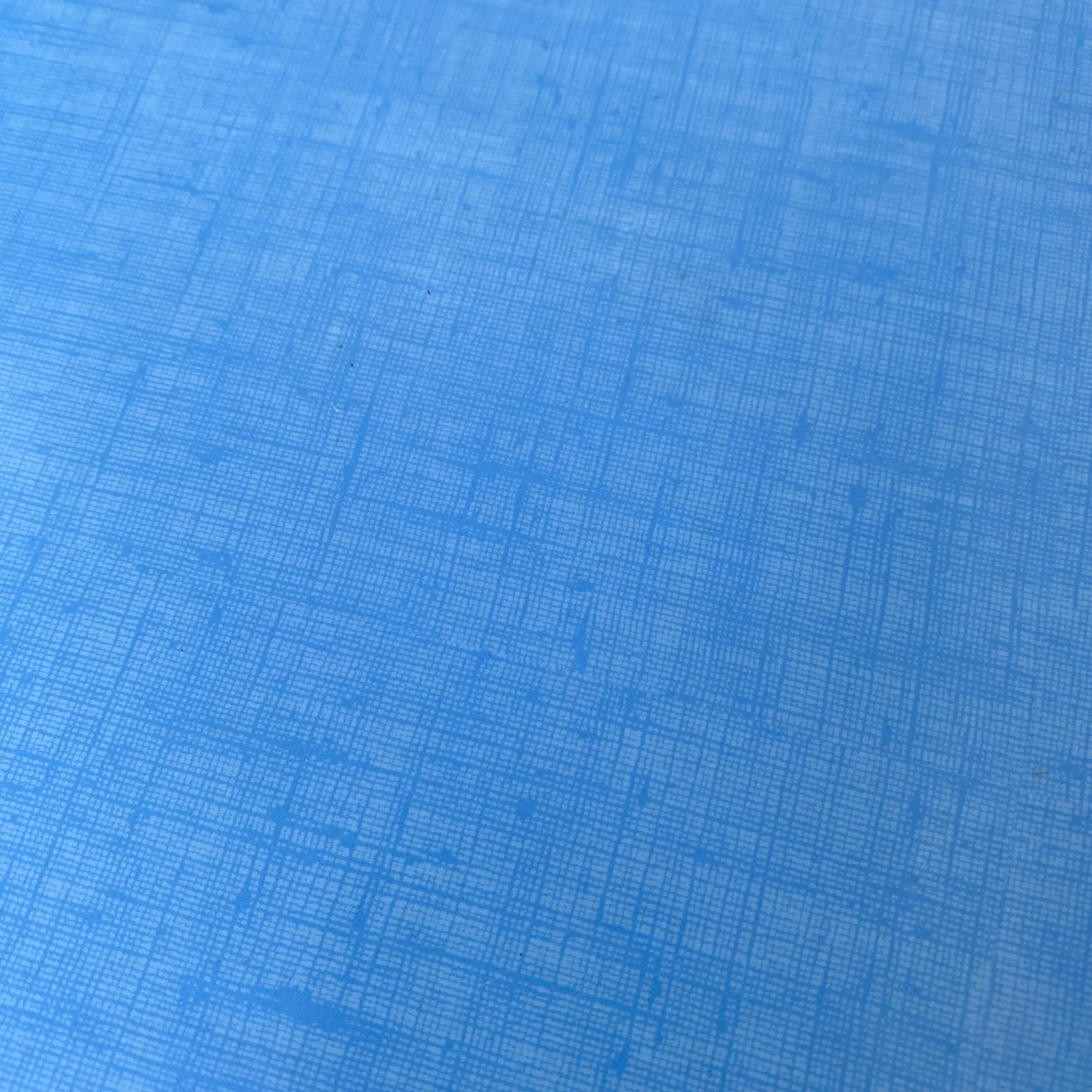 Extendable blue formica table and 2 chairs, 1960s