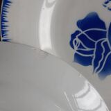 Lot de 6 assiettes plates bleues dépareillées Digoin Sarreguemines et Saint-Amand