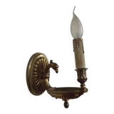 French Antique Brass Traditional Empire Eagle Head Wall Light 5219