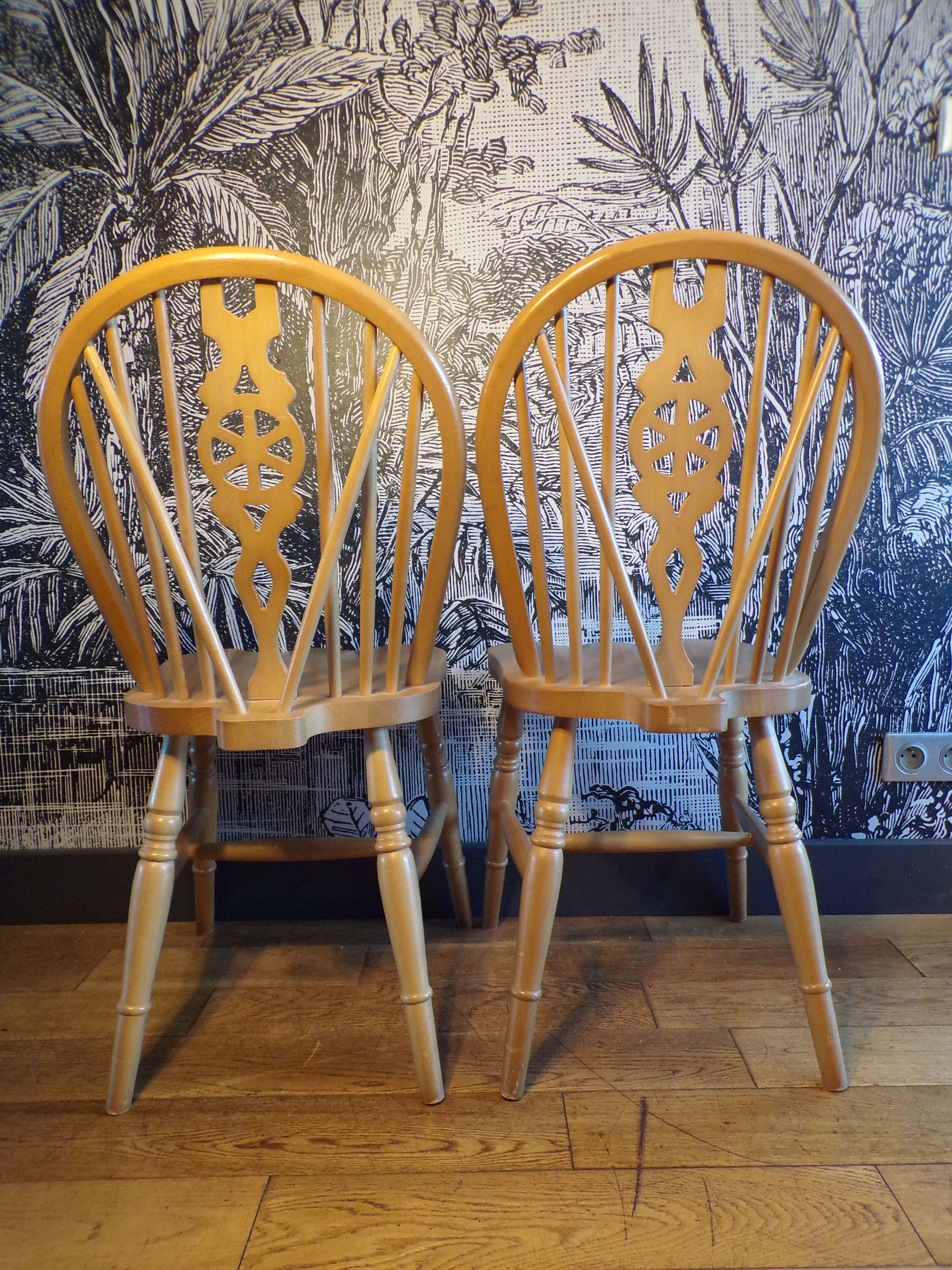 Pair of vintage Windsor chairs