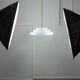 Suspension en laiton et plexiglas cascade mid-century
