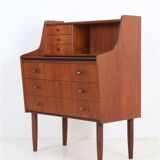Mid-century teak bureau / secretary desk / Danish modern design / 1960s