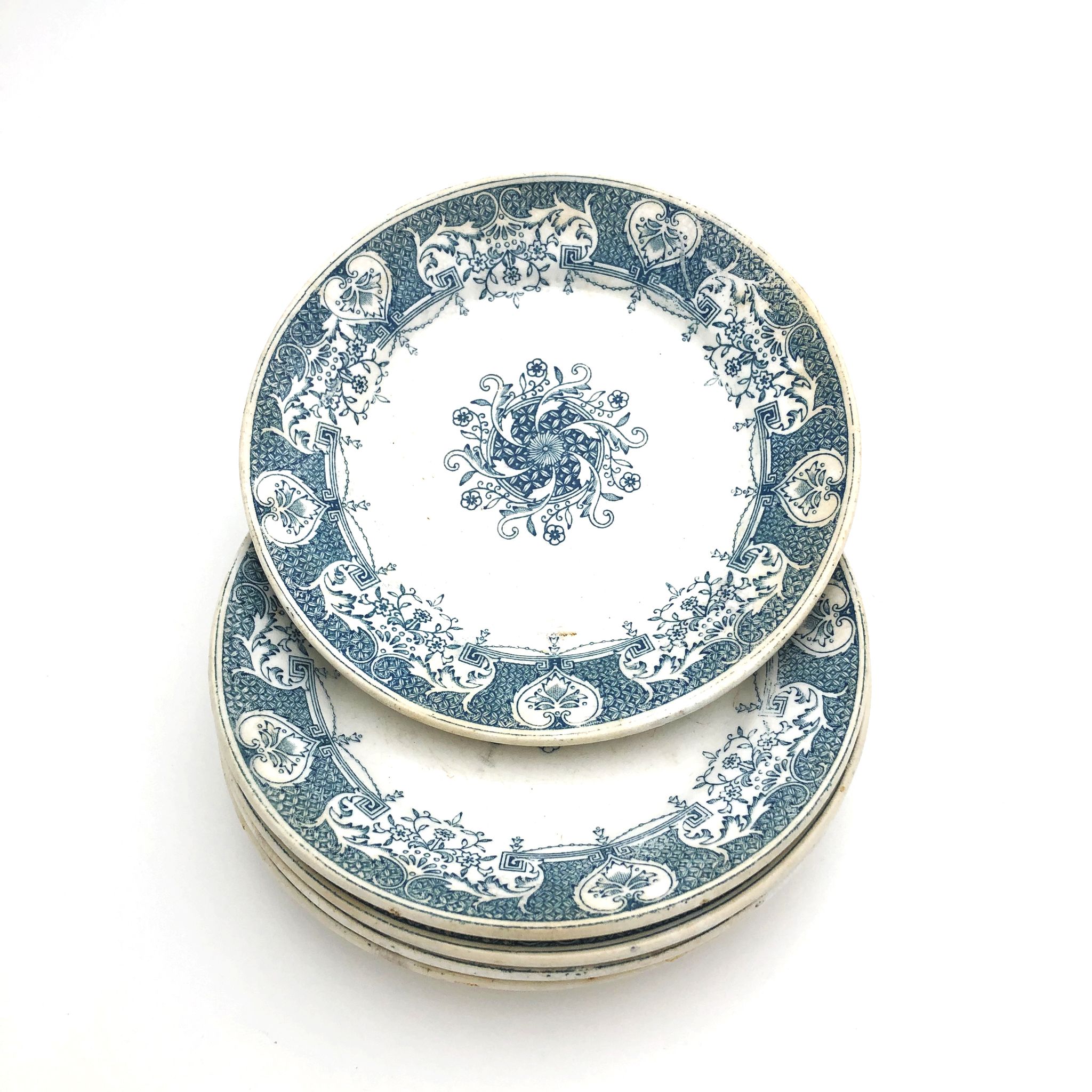 Lot of 5 dessert plates "Pickman de Seville/Cartuja"