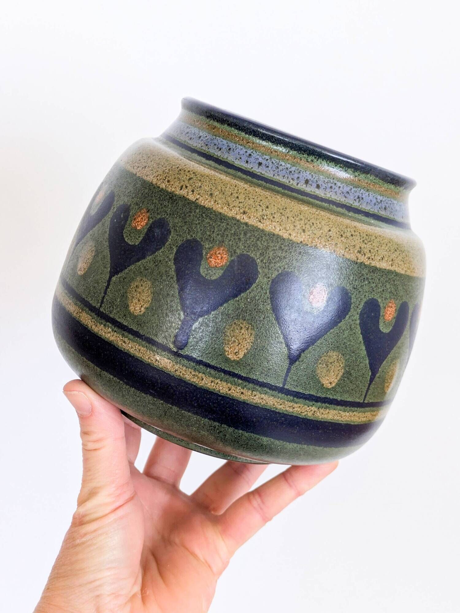 Ceramic vase KMK, Mora decor, Germany 1970s