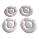 4 artichoke plates in white porcelain by Pillivuyt