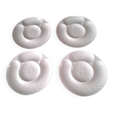 4 Assiettes à artichauts en porcelaine blanche Pillivuyt
