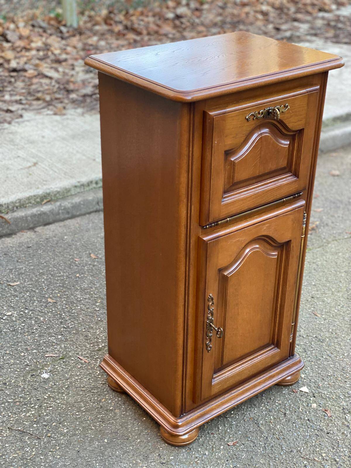 Louis XIV solid oak commode confiturier from the 20th century, 53x38cm.