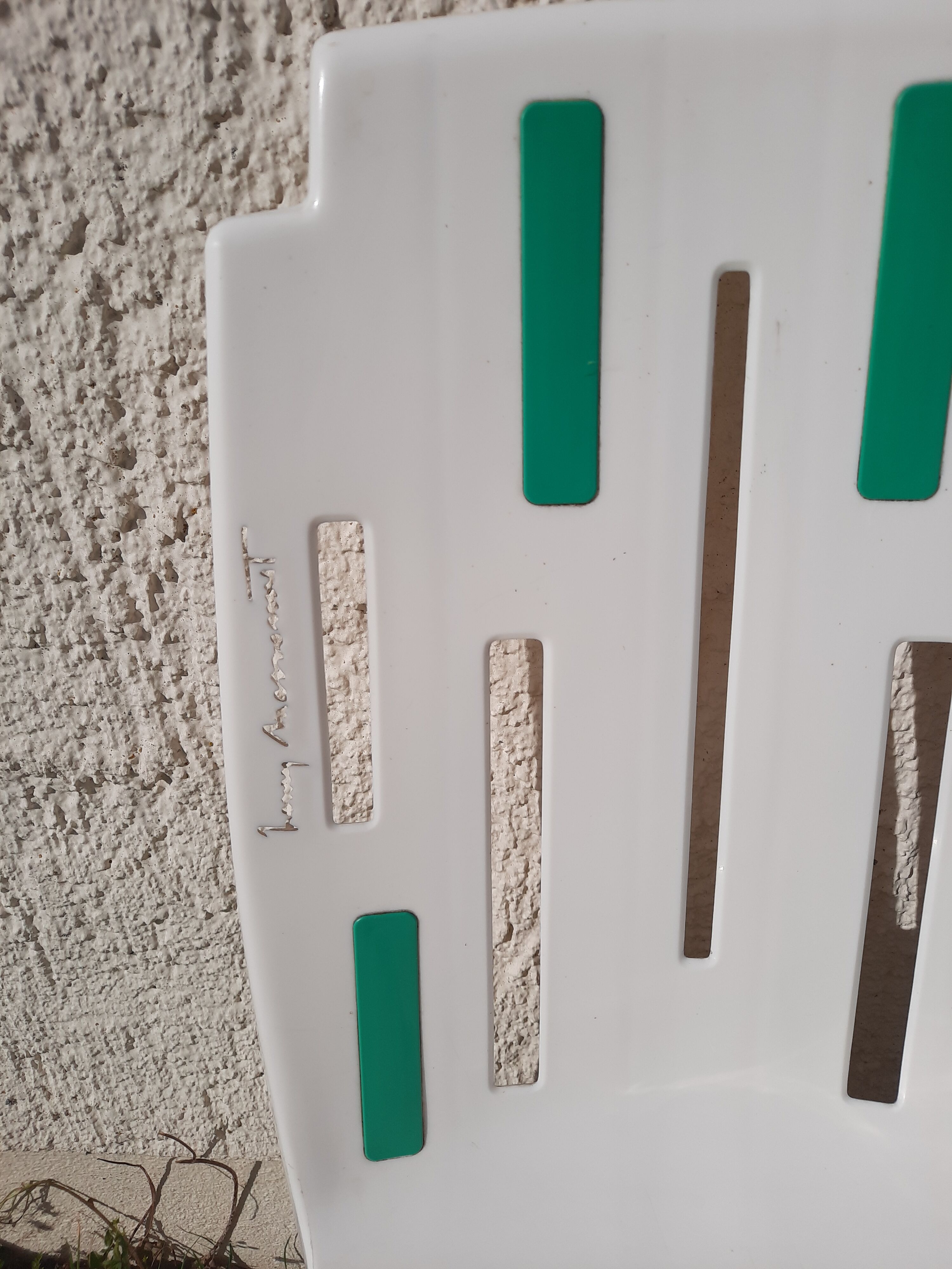 Series of four garden chairs model Samba by Pierre Paulin for Henri Massonnet stamp edition