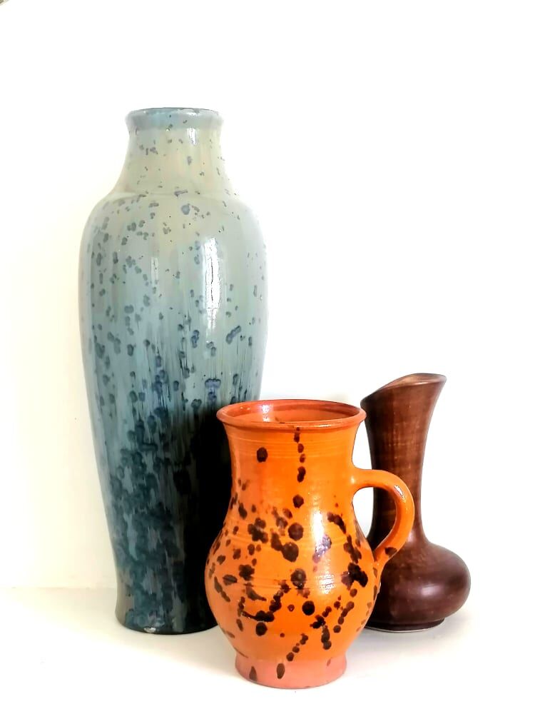 Vase in Pierrefonds earthenware, art deco