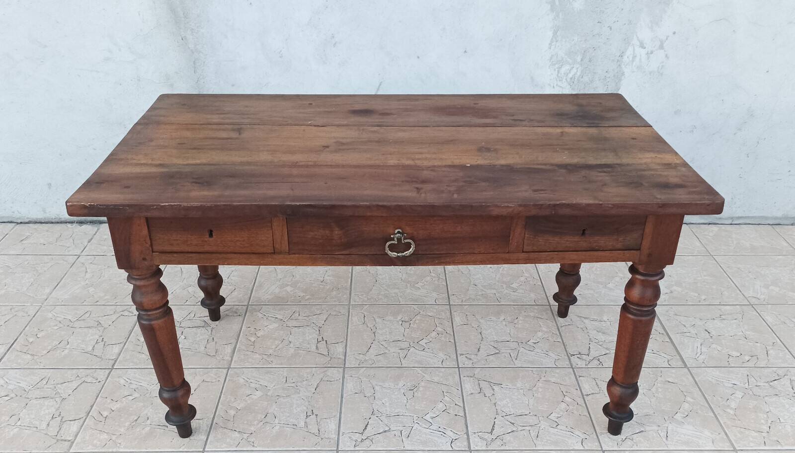 19th-century walnut table