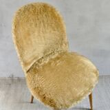 1960s golden furry chair