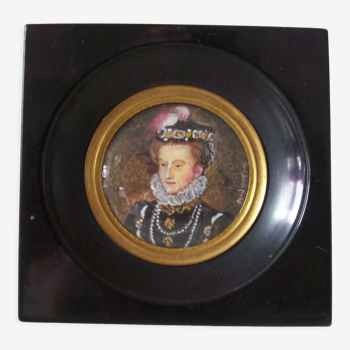 Old 19th century miniature portrait