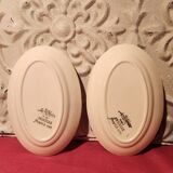 Pair of Armelle Sarreguemines hand-painted dishes