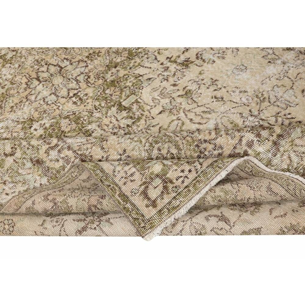 Vintage Turkish Handknotted Wool Rug. Rustic Area Carpet for Cozy Farmhouse Interiors