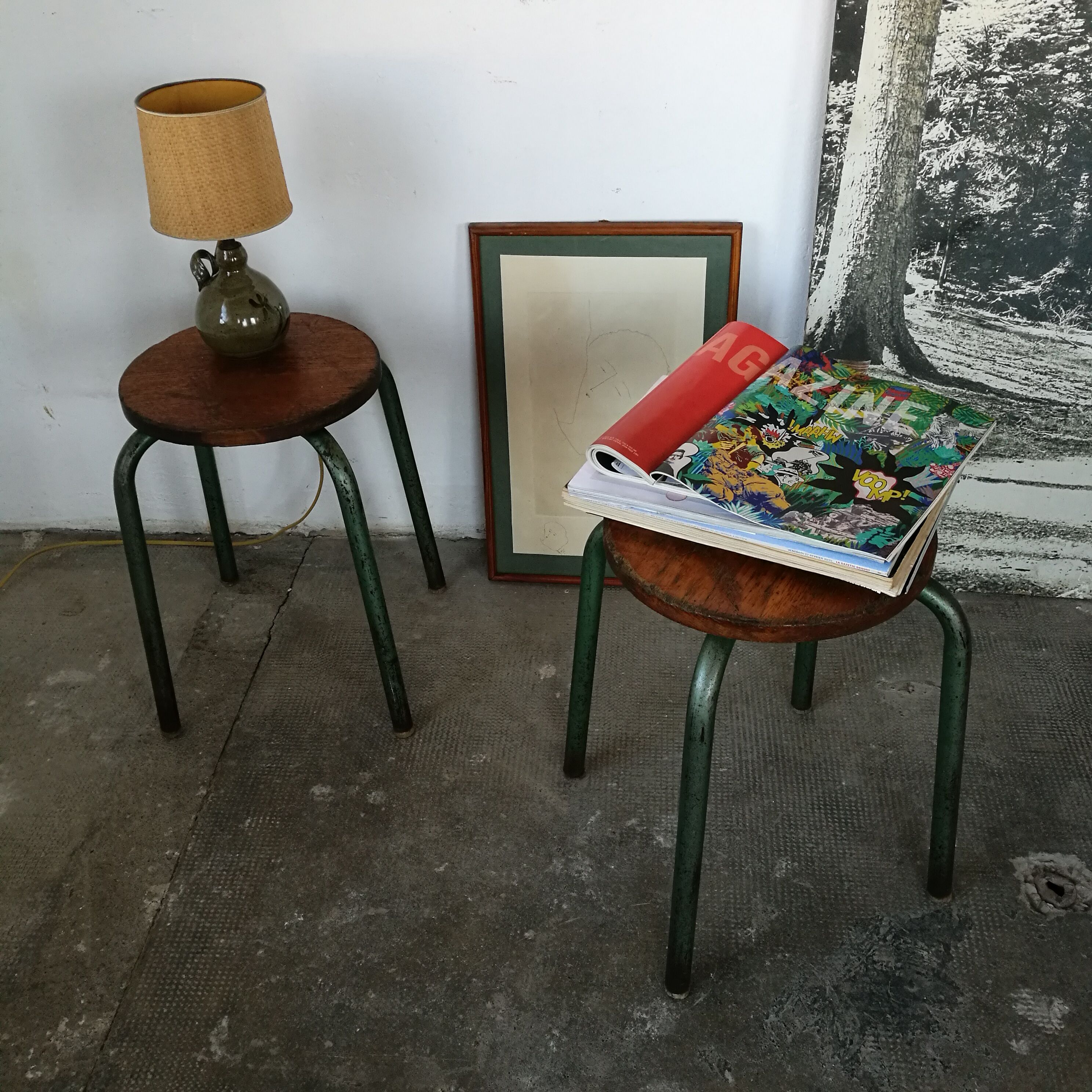 Pair of school stools