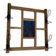 Vintage 1940s modernist mirror coat rack