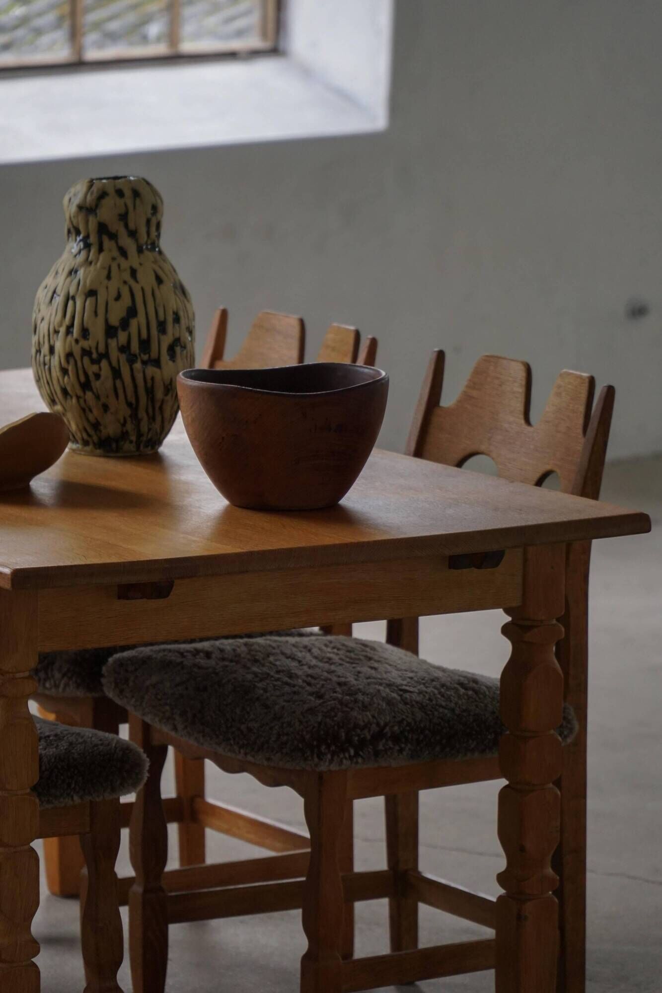 Henning Kjærnulf, rectangular dining table in oak, mid-century Danish modern, 1960s.