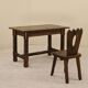 Solid wood table, France, 1940s