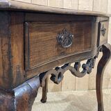 18th century English rustic console in chestnut and cherry