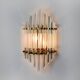 Venini wall lamp, murano triedri glass, italy, 1970