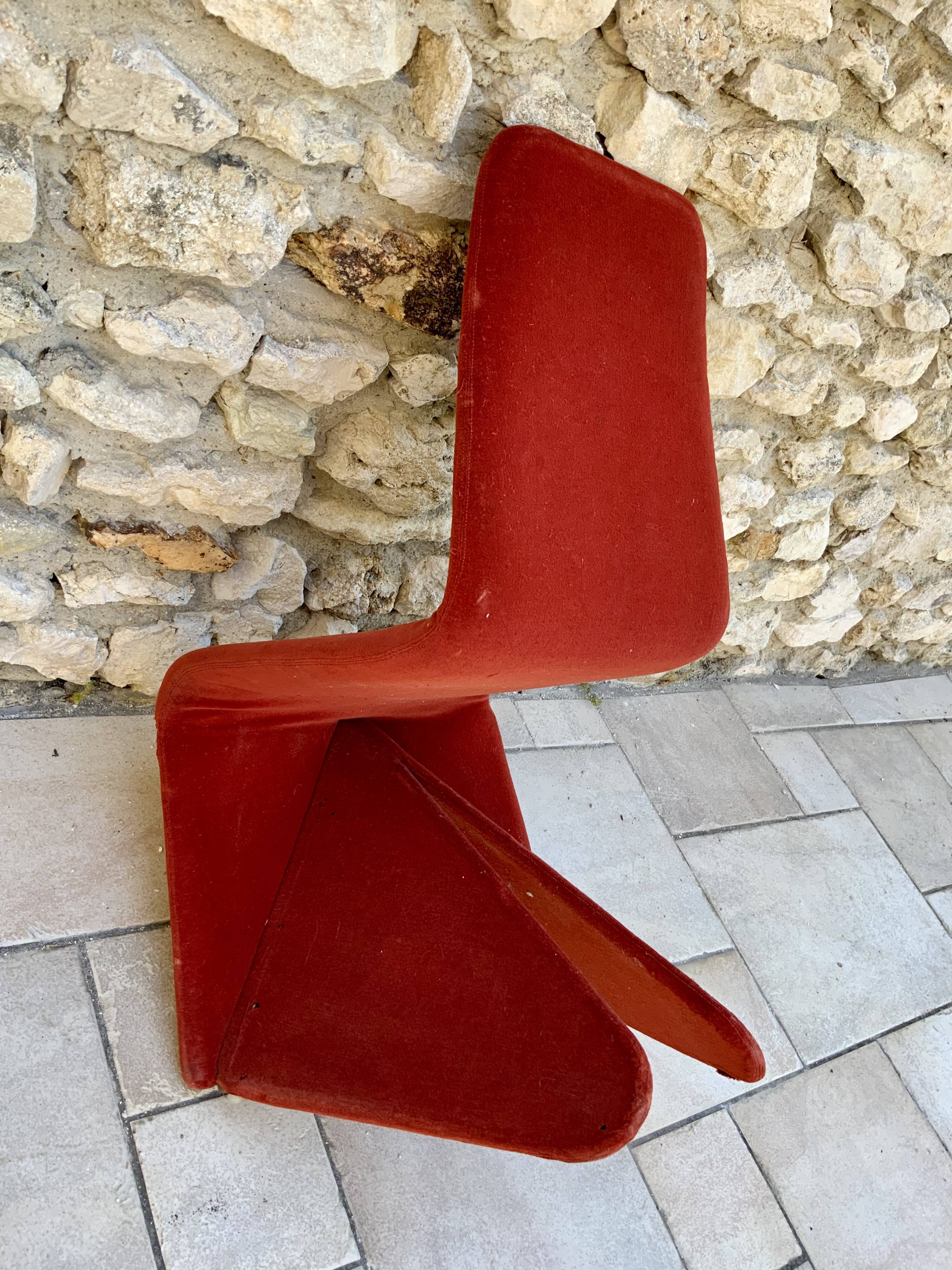 Pair of 1960s/70s fabric seats