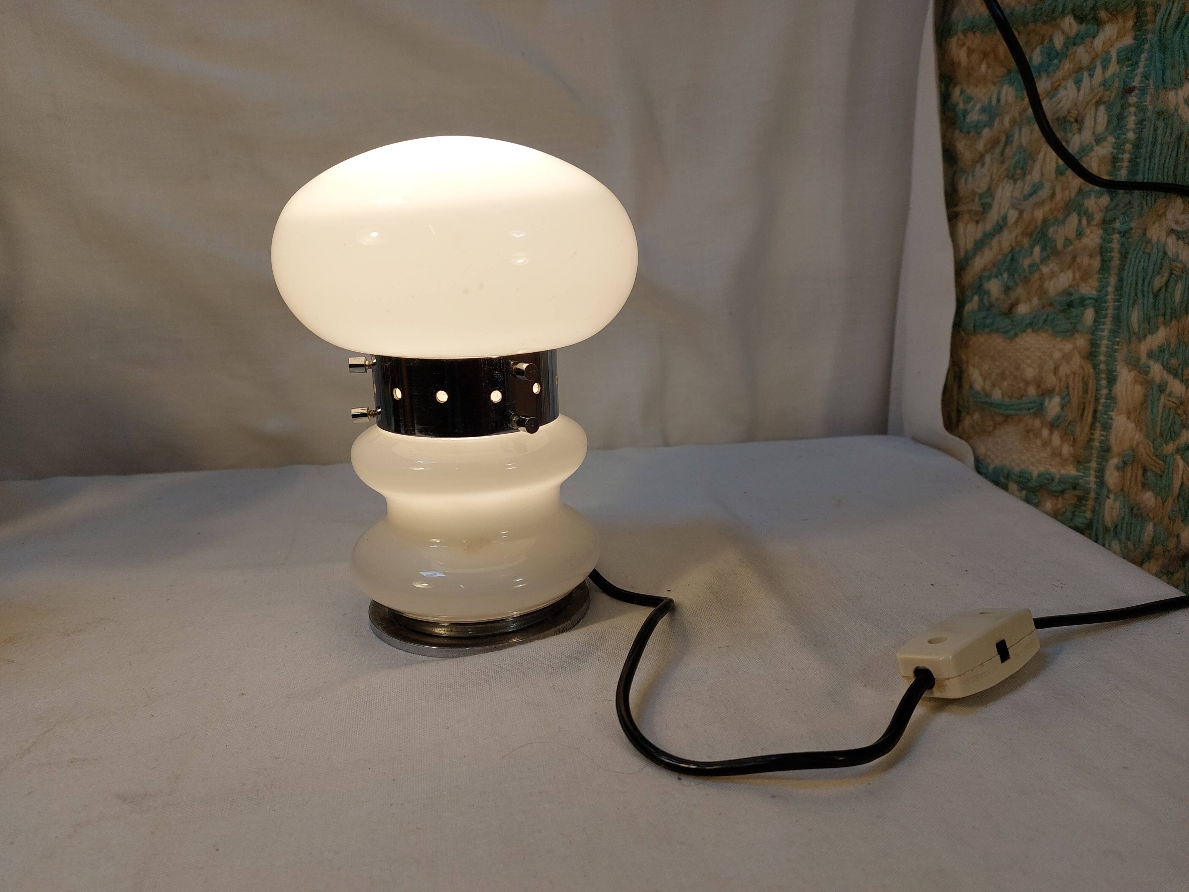 Glass Mushroom Table Lamp