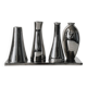 Vases soliflores argent.